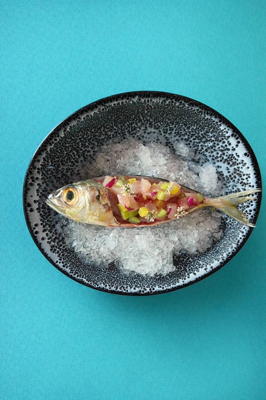 Ceviche de pescado fresco